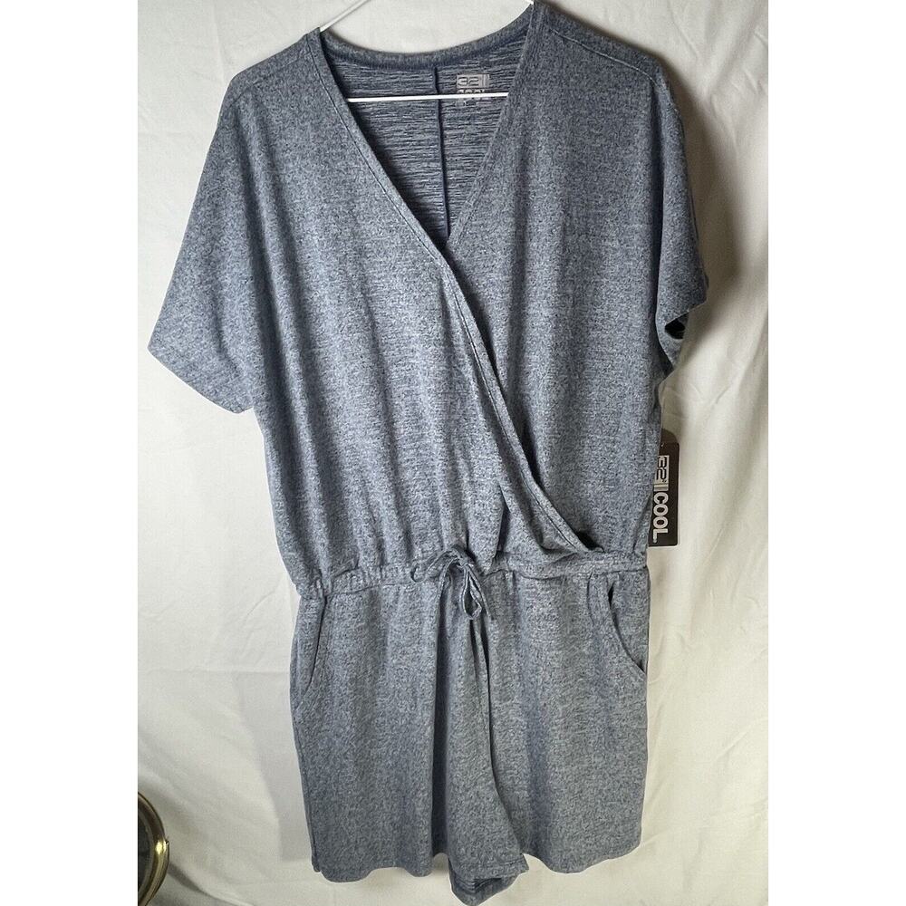 32 Degrees Cool Shorts Romper with Drawstring Waist Women's Size L
